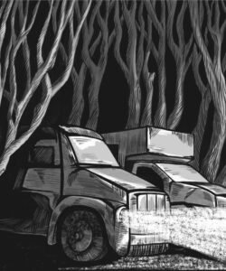 Illustrations for the horror comic, artist Natalia Shemelina