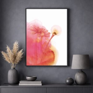 Gerbera daisy print for home decor.