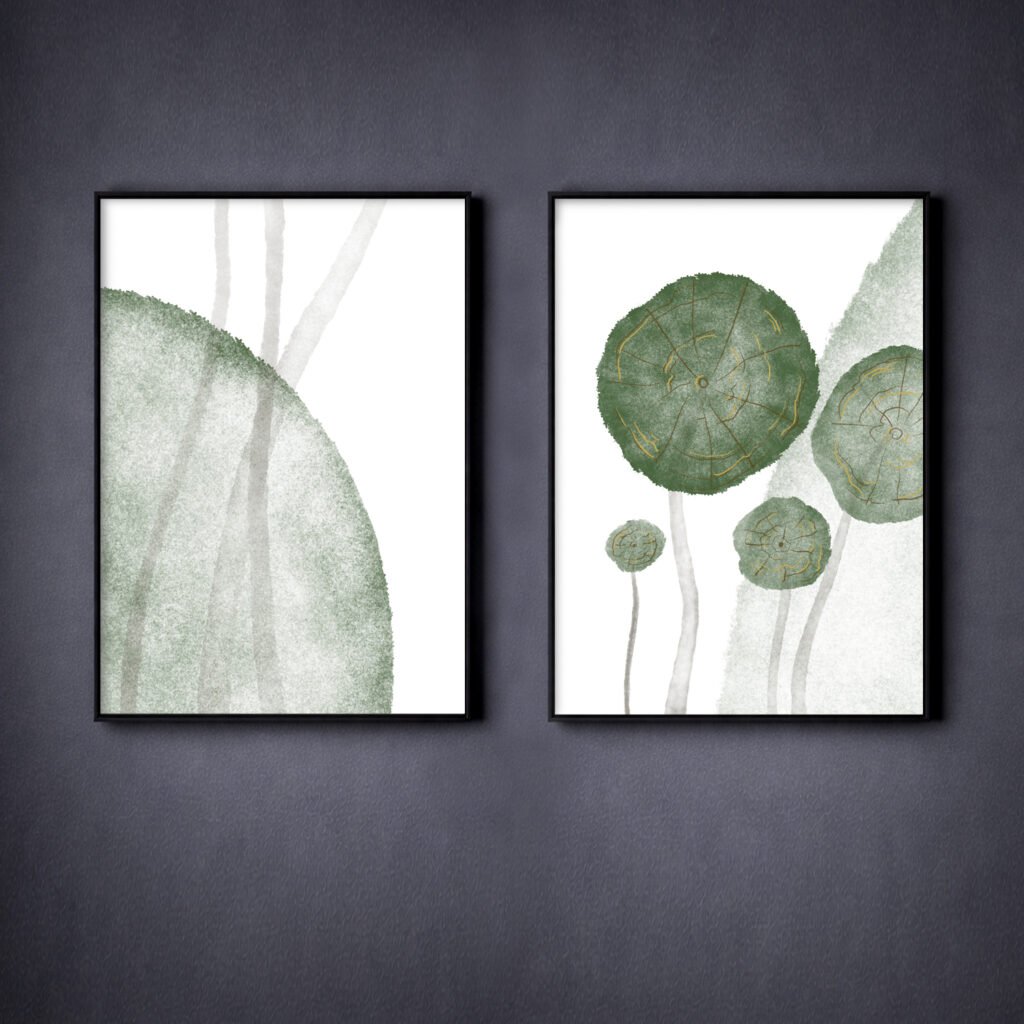 Water lilies wall art